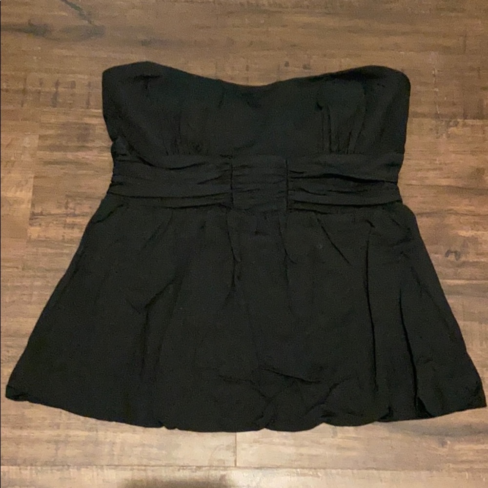 Nicole Miller black strapless top